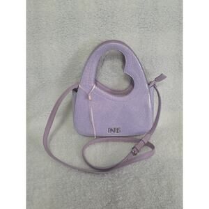 Paris Hilton Heartbreaker Top Handle Crossbody Mini Bag Glittery Lavender Purple